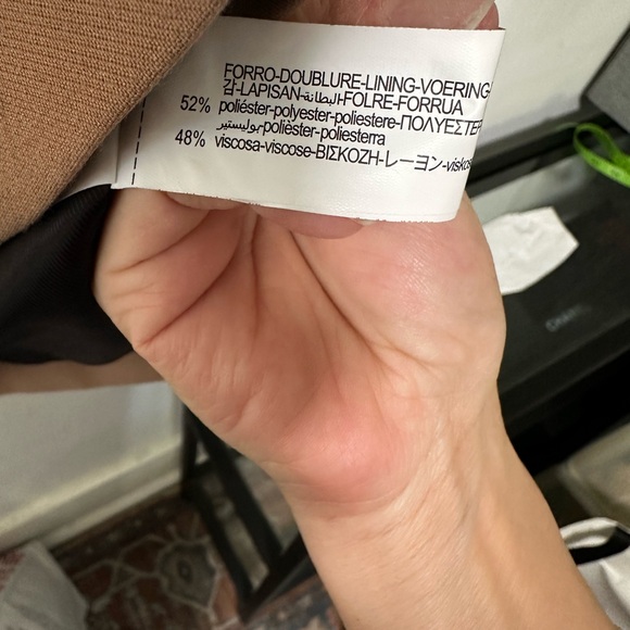 Zara single button camel blazer in large - Picture 3 of 3